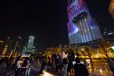 Exo and their fans take over the Burj Khalifa