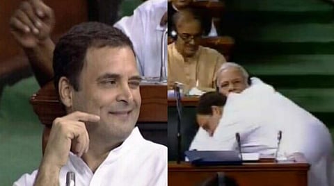 Watch: Rahul Gandhi hugs Indian PM Narendra Modi, tweeps react