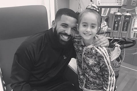 Drake visits patient who invited him to her birthday