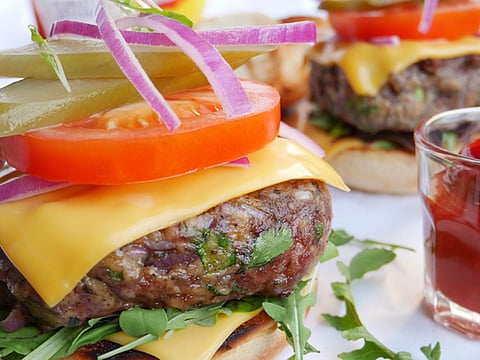 Wholegrain Mustard Cheeseburgers 