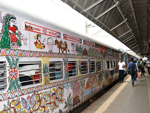 Look: A Train in Bihar got a traditional makeover