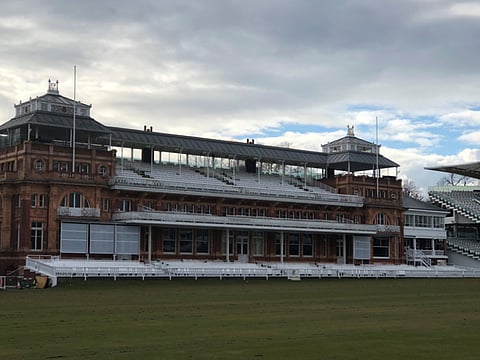 The magnificient architecture of the Members’ Stand at Lord’s.
