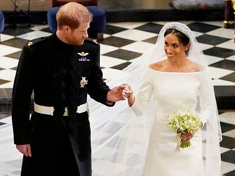 Meghan Markle’s dress had something blue at wedding