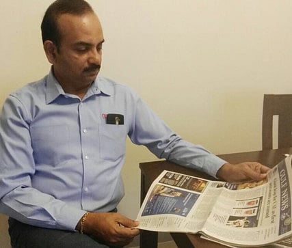 Ajith Nair enjoys reading Gulf News