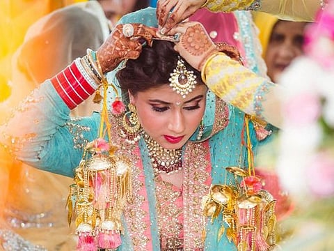 Prernaa Suri at her Sikh wedding ceremony in India