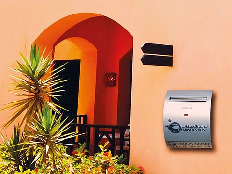 An Emirates Post mail box.