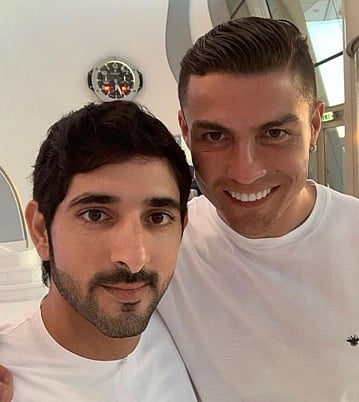 Shaikh Hamdan and Cristiano Ronaldo in Dubai