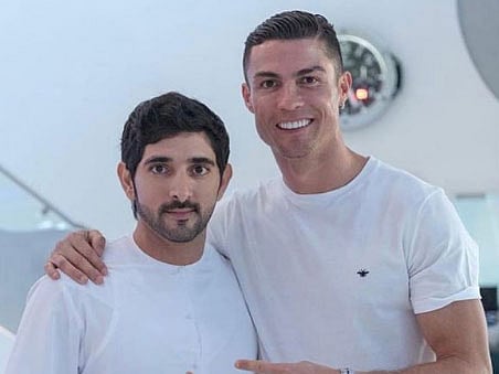 Shaikh Hamdan Bin Mohammad Bin Rashid Al Maktoum, Dubai Crown Prince met Cristiano Ronaldo ahead of Thursday’s 10th Globe Soccer Awards. 