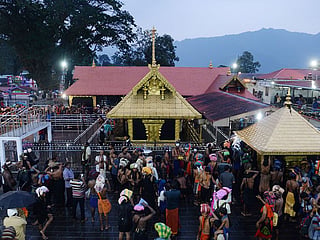 The Lord Ayyappa temple in Sabarimala. 