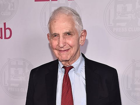 Activist Daniel Ellsberg attends the L.A. Press Club's Veritas Awards on February 2, 2018 in Los Angeles, California.  
