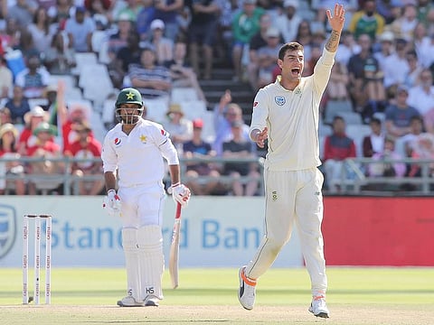 File photo: South African bowler Dianne Olivier appeals the wicket of Sarfraz Ahmad on day three of the second cricket test match between South Africa and Pakistan at Newlands Cricket Ground in Cape Town, South Africa, Saturday, January 5, 2019. 