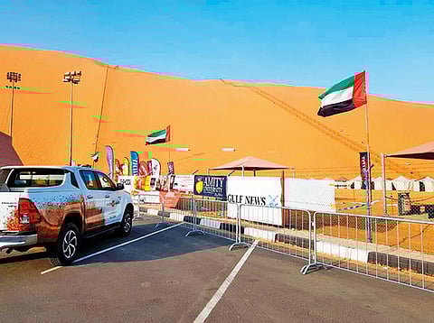 The desert camp at Moreeb, Liwa, is all set to receive Gulf News Fun Drive participants.