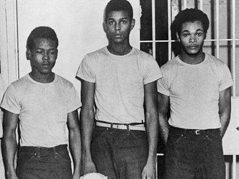 From left: Walter Irvin, Samuel Shepherd and Charles Greenlee. The three men along with a fourth were charged with rape in 1949. 