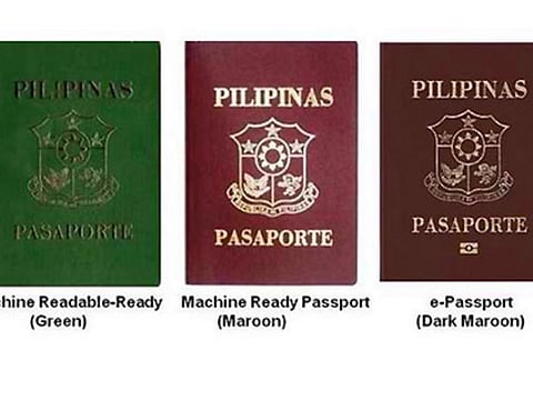 The Philippines is issuing only the e-passports on the right, which replaced the old ones on the left (green) and the middle (maroon)