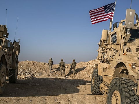 U.S. Special Forces troops near Manbij, Syria, on Feb. 7, 2018. 