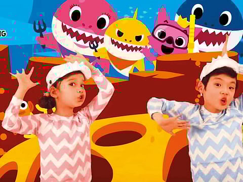 A still from the 'Baby Shark Dance' video.