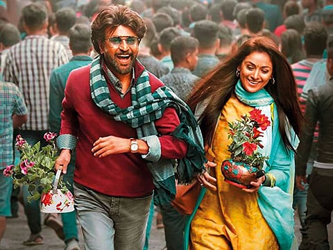 Rajinikanth and Simran in the film.