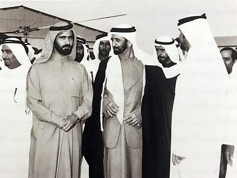 With my father Shaikh Rashid Bin Saeed Al Maktoum.