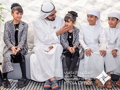 His Highness Shaikh Mohammad Bin Rashid Al Maktoum, Vice-President and Prime Minister of the UAE and Ruler of Dubai met an Emirati family that opted for home schooling as an alternative to traditional education in schools. 
