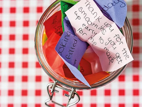A gratitude jar.