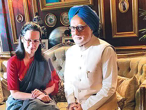 Suzanne Bernert and Anupam Kher in ‘The Accidental Prime Minister’.