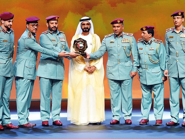 Shaikh Mohammad presenting