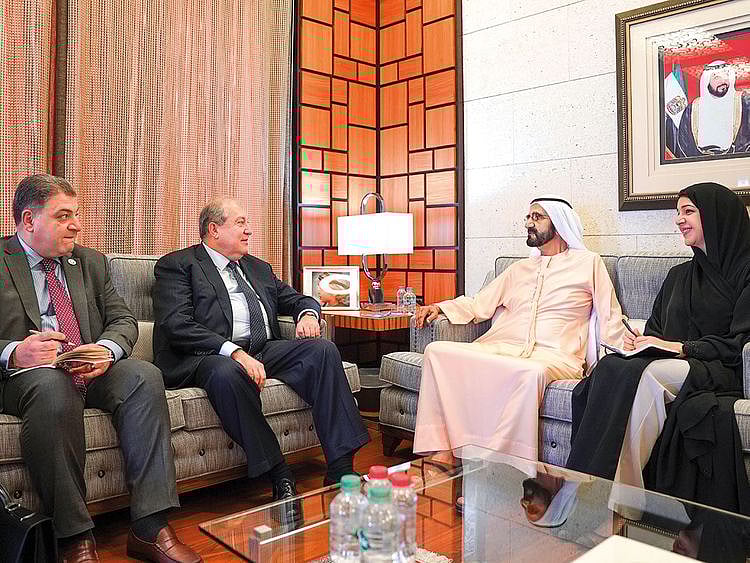 Mohammad Bin Rashid receives Armenian President