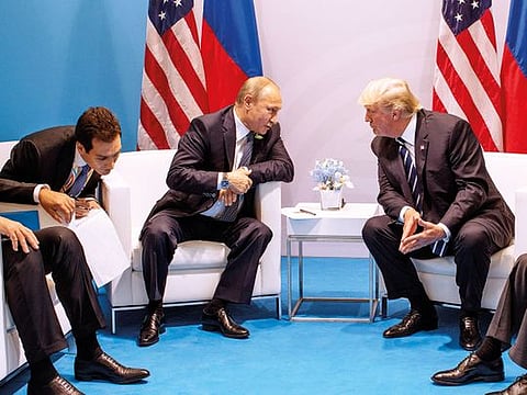 President  Donald Trump meets with Russian President Vladimir Putin at the Group of 20 summit in Hamburg, Germany, July 7, 2017. Aside from interpreters, the only others in the room were Rex W. Tillerson, then the secretary of state, and Sergey V. Lavrov, the Russian foreign minister.