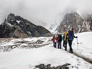 Baltoro glacier in the Karakoram mountains of Pakistan.