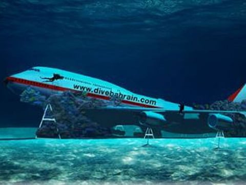 Bahrain's upcoming underwater theme park will feature a submerged Boeing aircraft.