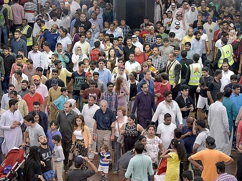 Massive crowd at Dubai Mall 