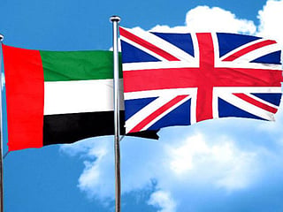 UAE, UK flags