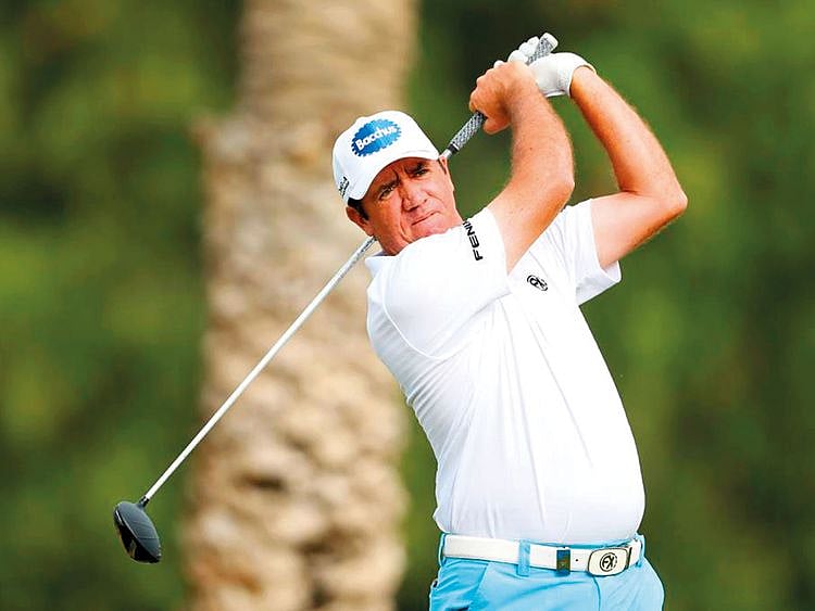 Matt Hender at Emirats Golf Club.