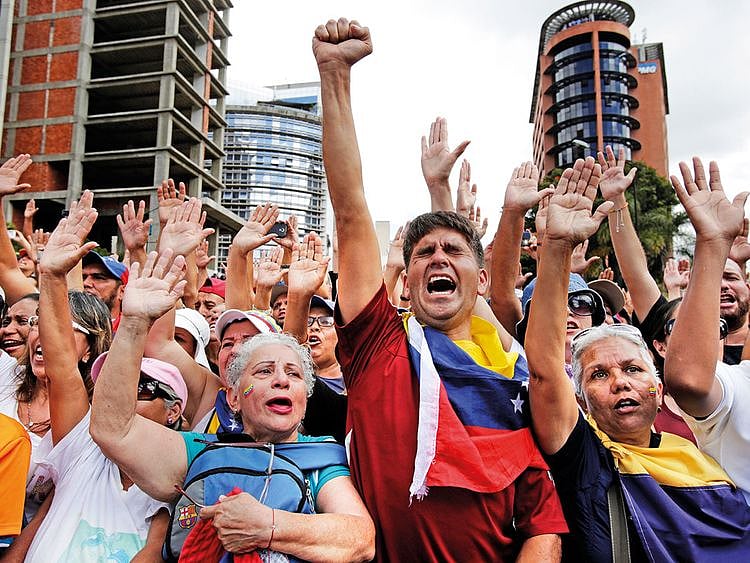 Anti-government protesters cheer