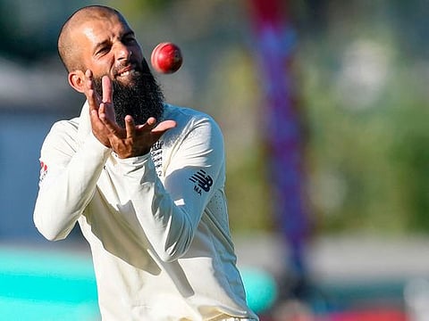 Moeen Ali of England catches during day 2 of the 1st Test between West Indies and England at Kensington Oval, Bridgetown, Barbados, on January 24, 2019. 