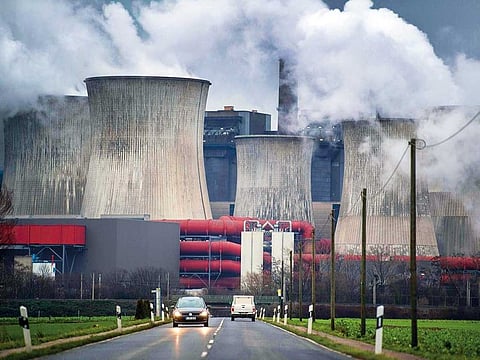 The lignite fired power plant in Niederaussem, western Germany. The commission said Germany should close 5GW of lignite coal plants by 2022.