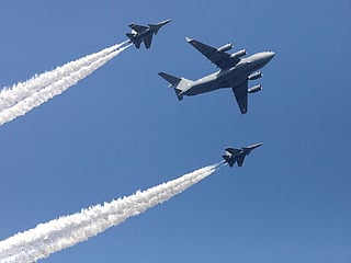 India's Air Force's (IAF) C-17 Globemaster and two Sukhoi Su-30MKI aircrafts fly-past during the Republic Day parade. Picture for illustrative purposes.