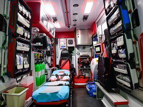 Semi-solar powered transit ambulances in Dubai