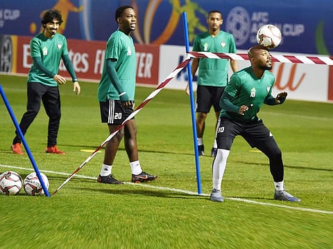 UAE football team during a training session. 