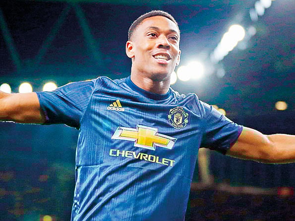 Manchester United's French striker Anthony Martial