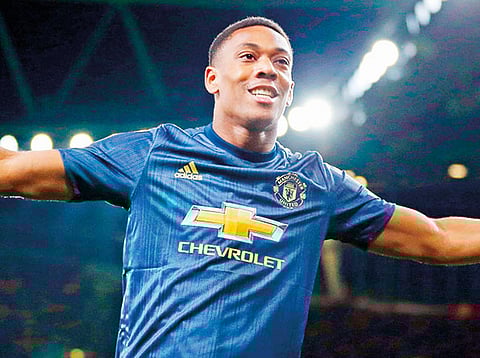 Manchester United's French striker Anthony Martial. 