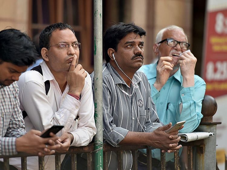 People watch the interim Union Budget session 2019-20