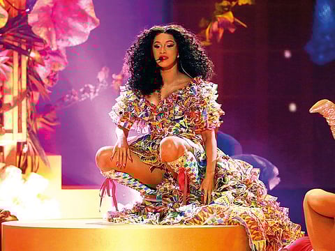 Cardi B performs "I Like It" at the American Music Awards at the Microsoft Theater in Los Angeles