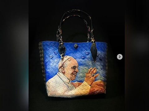 An image of the bag painted by Abu Dhabi resident Joseph Sagun