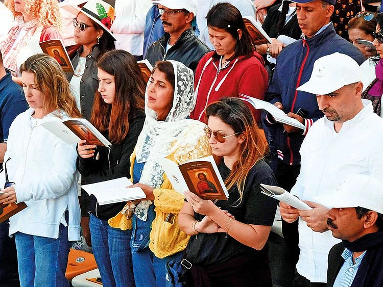 Worshippers from all walks of life take part