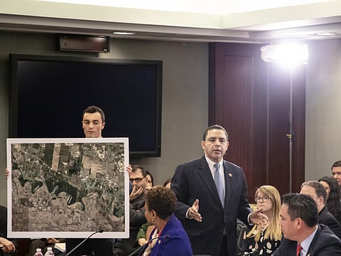 Representative Henry Cuellar, a Democrat from Texas, speaks during a House-Senate committee meeting on border security in Washington D.C.,  on Wednesday, January 30, 2019.