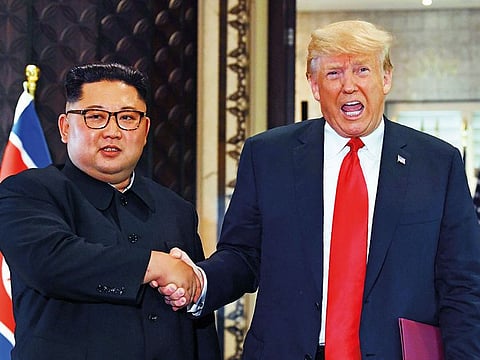 Kim Jong-un and Donald Trump 