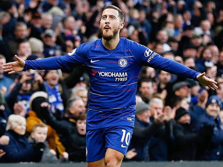Chelsea's Belgian midfielder Eden Hazard