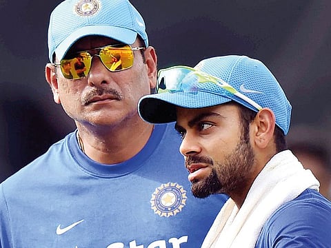 Ravi Shastri with Virat Kohli.