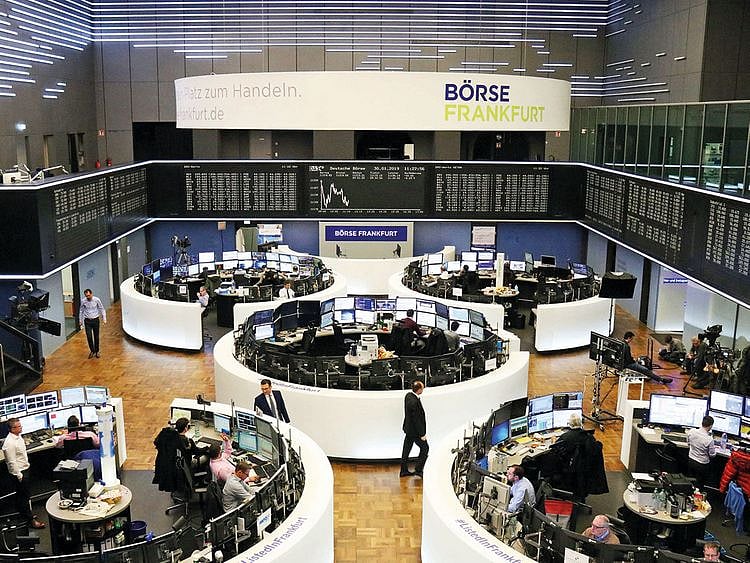 The stock exchange in Frankfurt